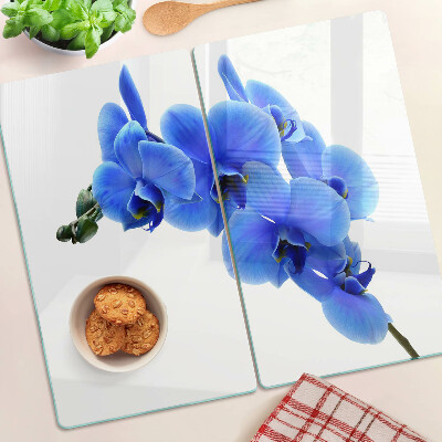 Tábua para cozinha orquídeas azuis