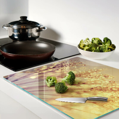 Tábua para cozinha Flores com gotas de água