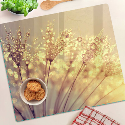 Tábua para cozinha Flores com gotas de água