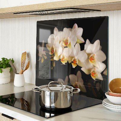 Tábua para corte Orquídeas em fundo preto