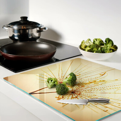 Tábua para cozinha Flores com gotas de água