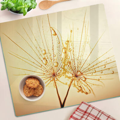 Tábua para cozinha Flores com gotas de água