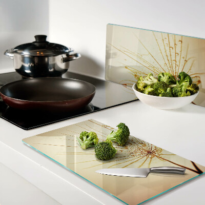 Tábua para cozinha Flores com gotas de água