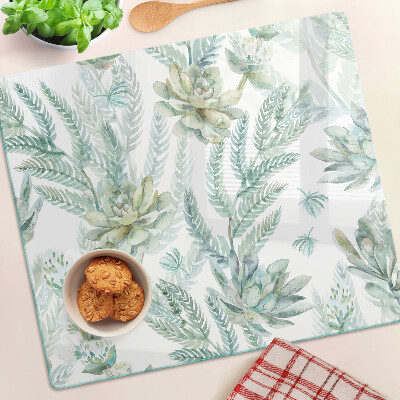 Tábua para corte Plantas e folhas suculentas