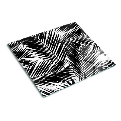 Tábua para corte Folhas de palmeira em preto e branco