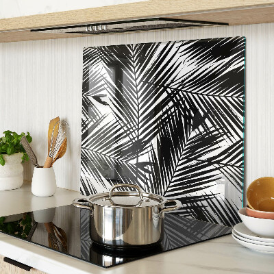 Tábua para corte Folhas de palmeira em preto e branco