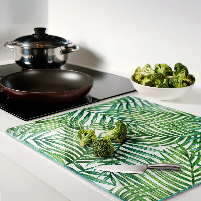 Tábua para corte Folhas de palmeira em tons de verde