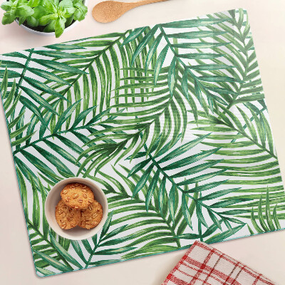 Tábua para corte Folhas de palmeira em tons de verde