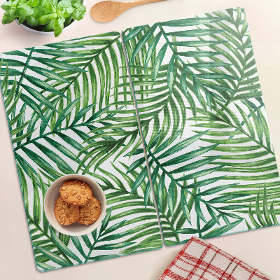 Tábua para corte Folhas de palmeira em tons de verde