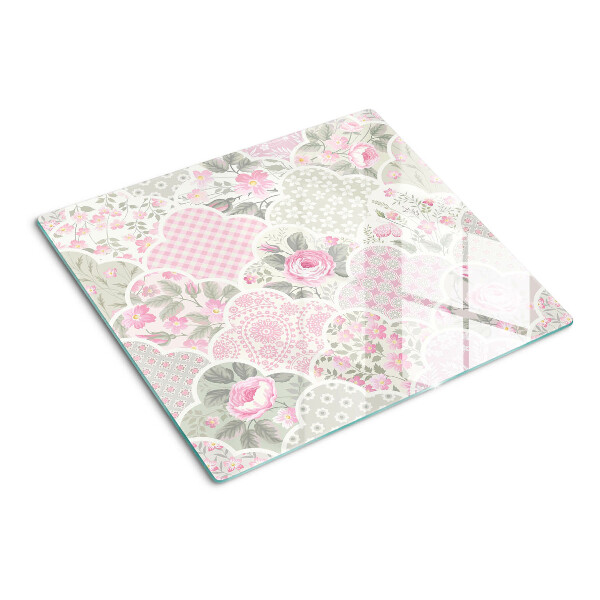 Tábua para corte Padrão floral em tons pastel