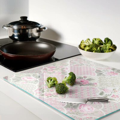 Tábua para corte Padrão floral em tons pastel