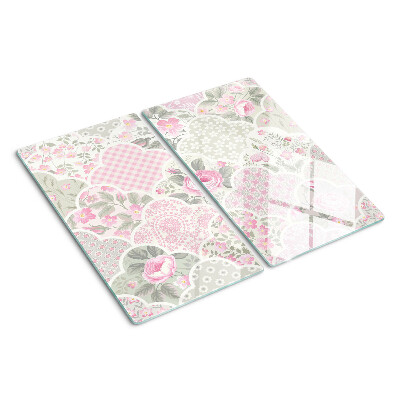 Tábua para corte Padrão floral em tons pastel
