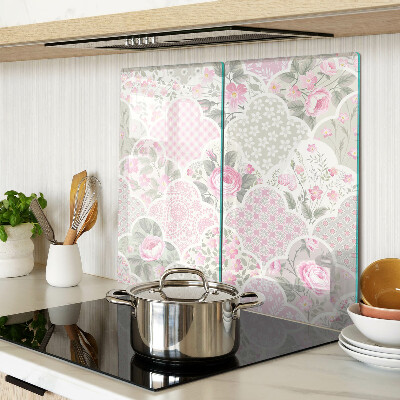 Tábua para corte Padrão floral em tons pastel