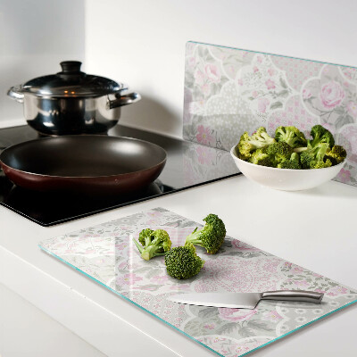 Tábua para corte Padrão floral em tons pastel