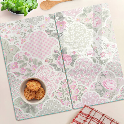 Tábua para corte Padrão floral em tons pastel