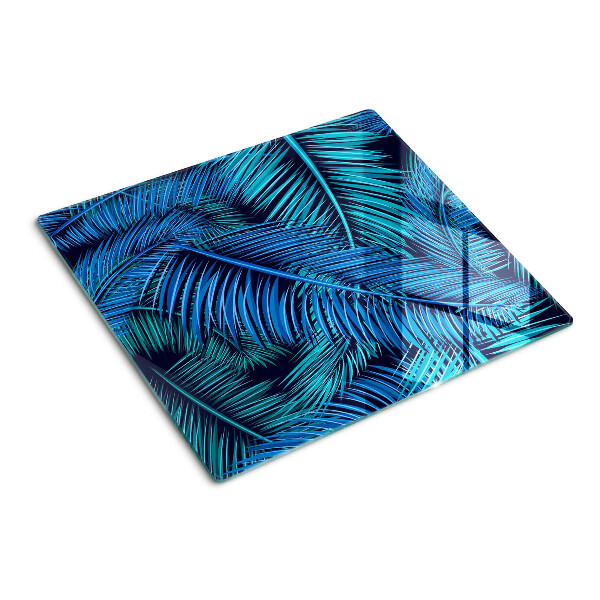Tábua para cozinha Folhas de palmeira em tons de azul
