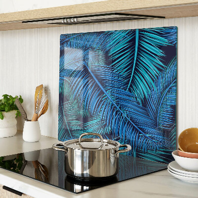 Tábua para cozinha Folhas de palmeira em tons de azul