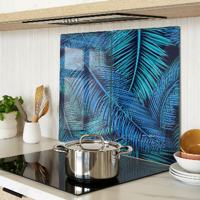 Tábua para cozinha Folhas de palmeira em tons de azul