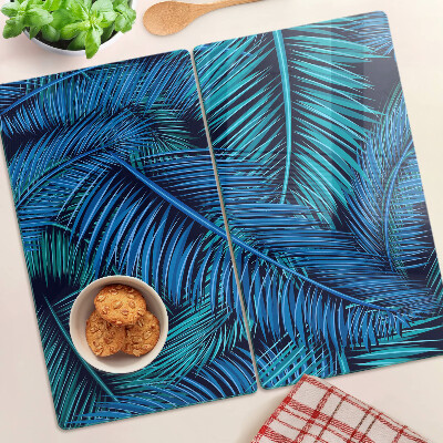 Tábua para cozinha Folhas de palmeira em tons de azul