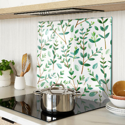 Tábua para corte Folhas e galhos em verde