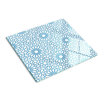 Tábua para corte Motivo floral em tons de azul