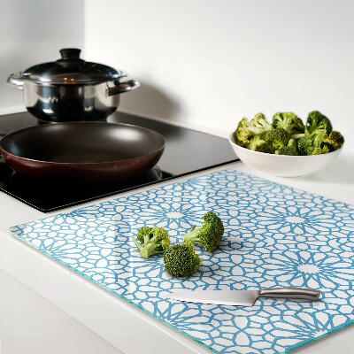 Tábua para corte Motivo floral em tons de azul