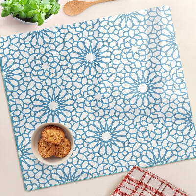 Tábua para corte Motivo floral em tons de azul