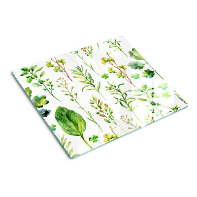 Tábua para corte Padrões de plantas em tons de verde