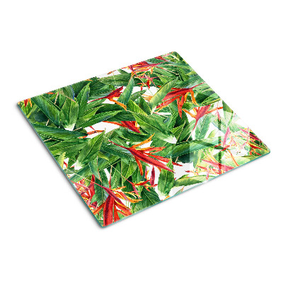 Tábua para corte Folhas e flores tropicais