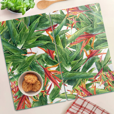 Tábua para corte Folhas e flores tropicais