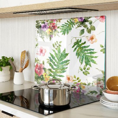 Tábua para cozinha Padrão floral com folhas