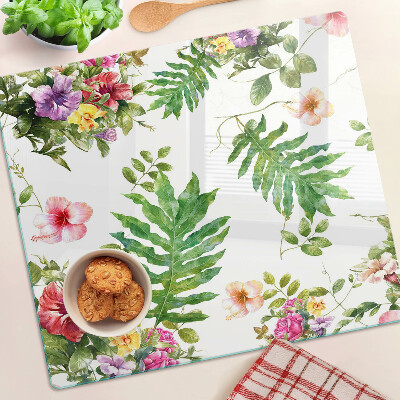 Tábua para cozinha Padrão floral com folhas