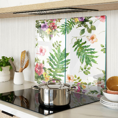Tábua para cozinha Padrão floral com folhas