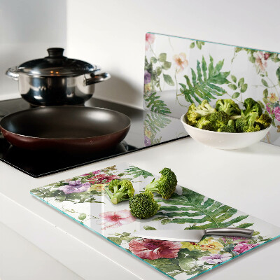 Tábua para cozinha Padrão floral com folhas