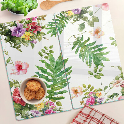 Tábua para cozinha Padrão floral com folhas
