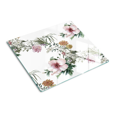 Tábua para corte Padrão floral com hibisco