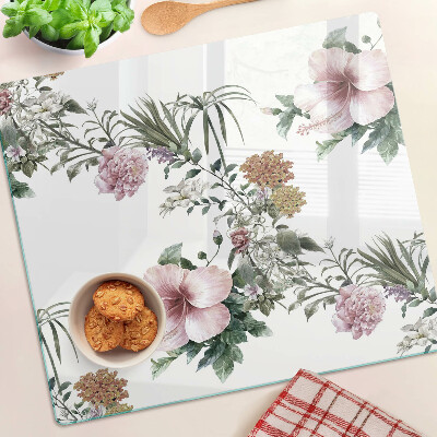 Tábua para corte Padrão floral com hibisco