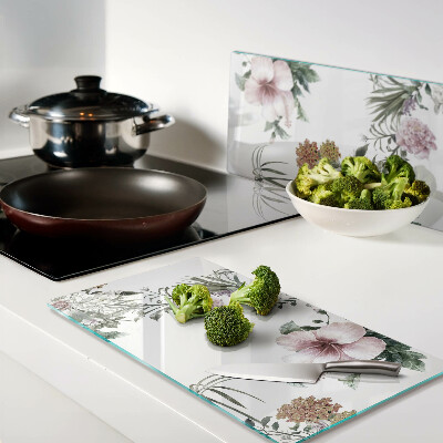 Tábua para corte Padrão floral com hibisco