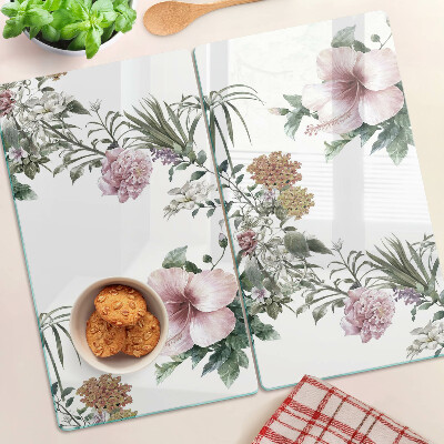 Tábua para corte Padrão floral com hibisco