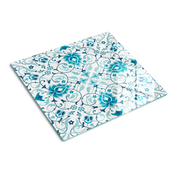 Tábua para corte Padrão floral em tons de azul