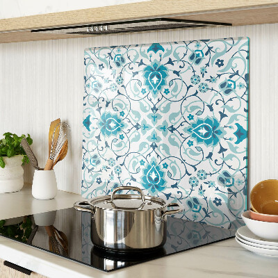 Tábua para corte Padrão floral em tons de azul