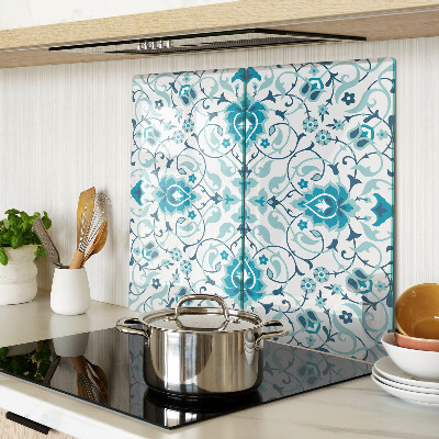 Tábua para corte Padrão floral em tons de azul