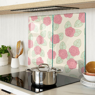 Tábua para corte Rosas nas folhas