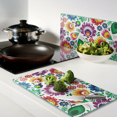 Tábua para cozinha Padrão floral folclórico