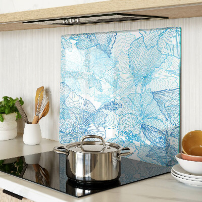 Tábua para corte Padrão floral em tons de azul