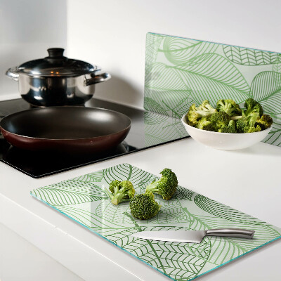 Tábua para cozinha Folhas em tons de verde