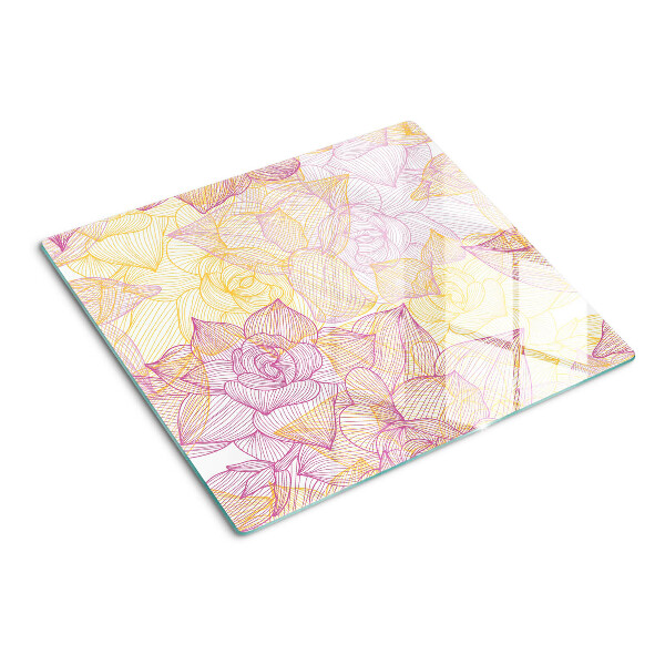 Tábua para corte Padrão floral em cores pastel