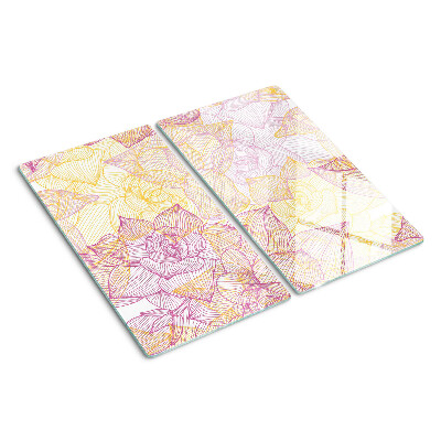 Tábua para corte Padrão floral em cores pastel