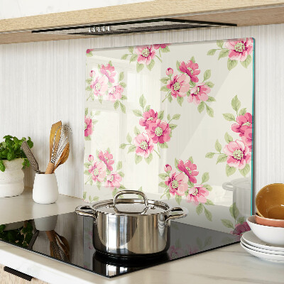 Tábua para corte Flores em tons de rosa