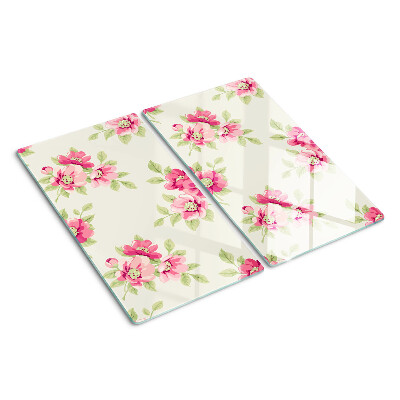 Tábua para corte Flores em tons de rosa